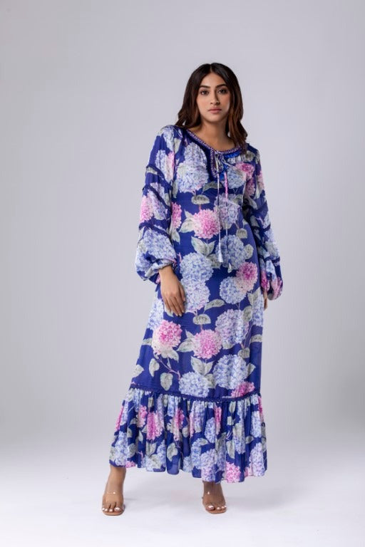 Floral Print Kaftaan Dress