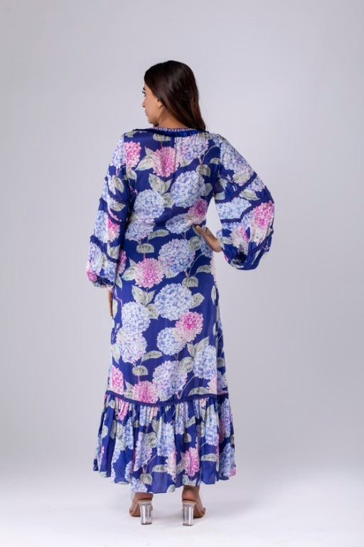 Floral Print Kaftaan Dress